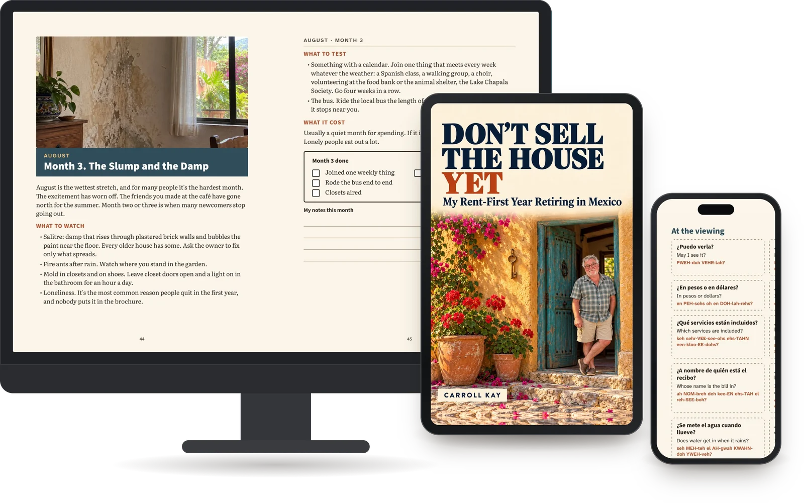 Don't Sell the House Yet on a computer, a tablet and a phone